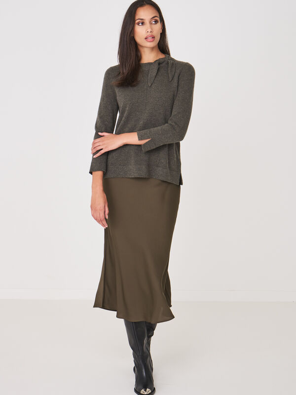 Jupe en soie à taille élastique image number 3