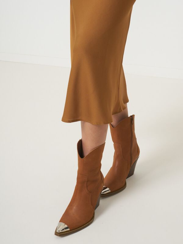 Jupe en soie avec ceinture taille &eacute;lastique image number 2