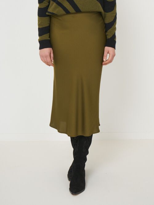 Jupe en soie &agrave; taille &eacute;lastique