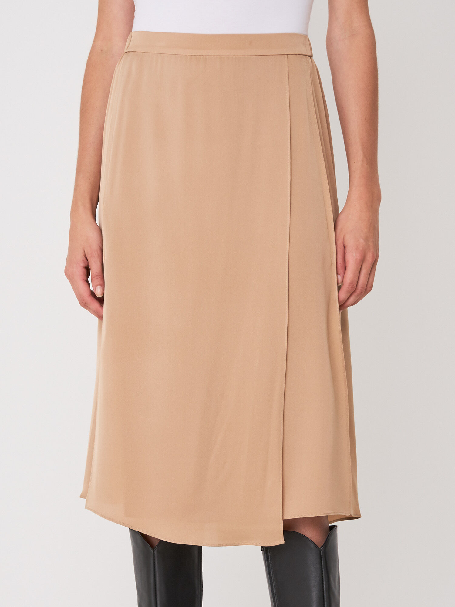 Silk look midi skirt sale