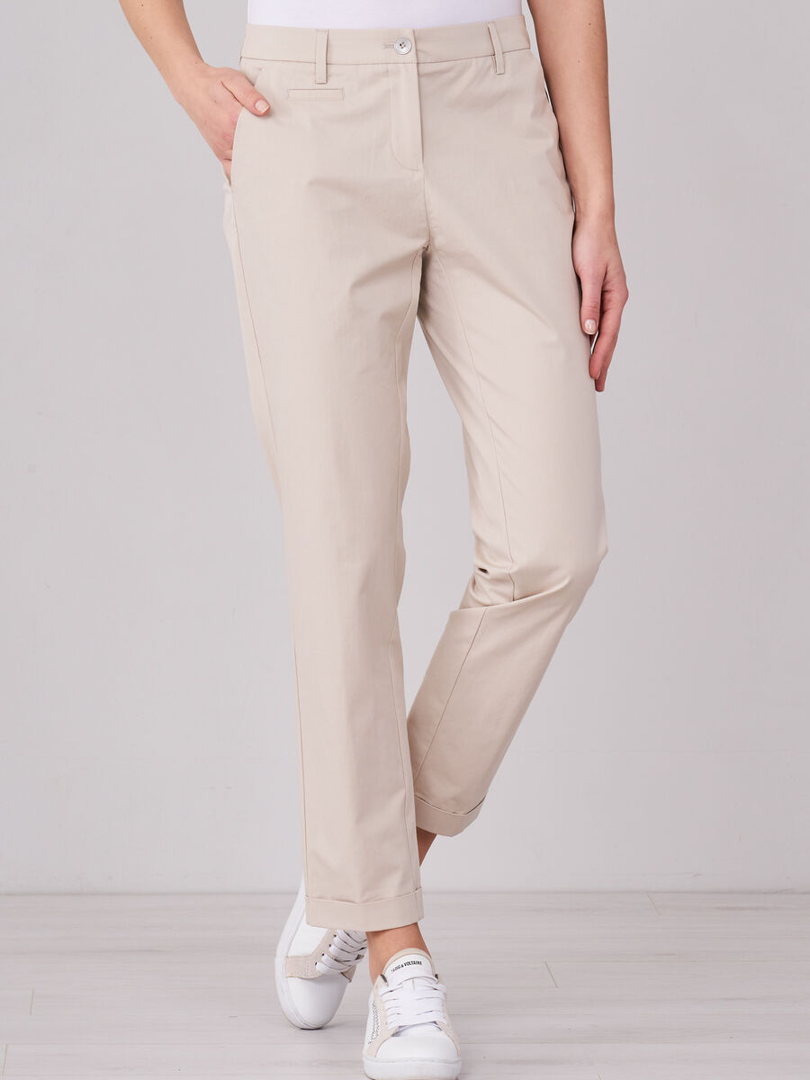 Chino cotton blend trousers image number 0