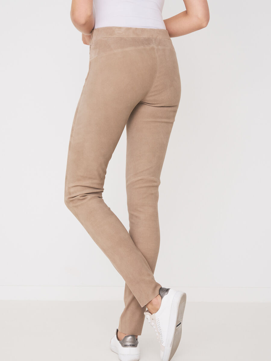 Suede leather leggings image number 1