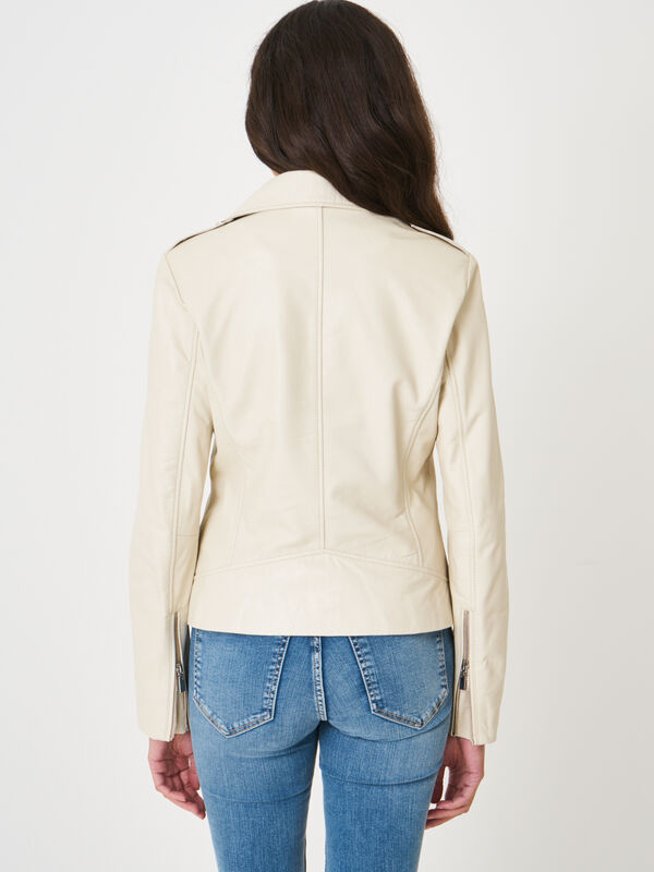 Blouson biker en cuir image number 1