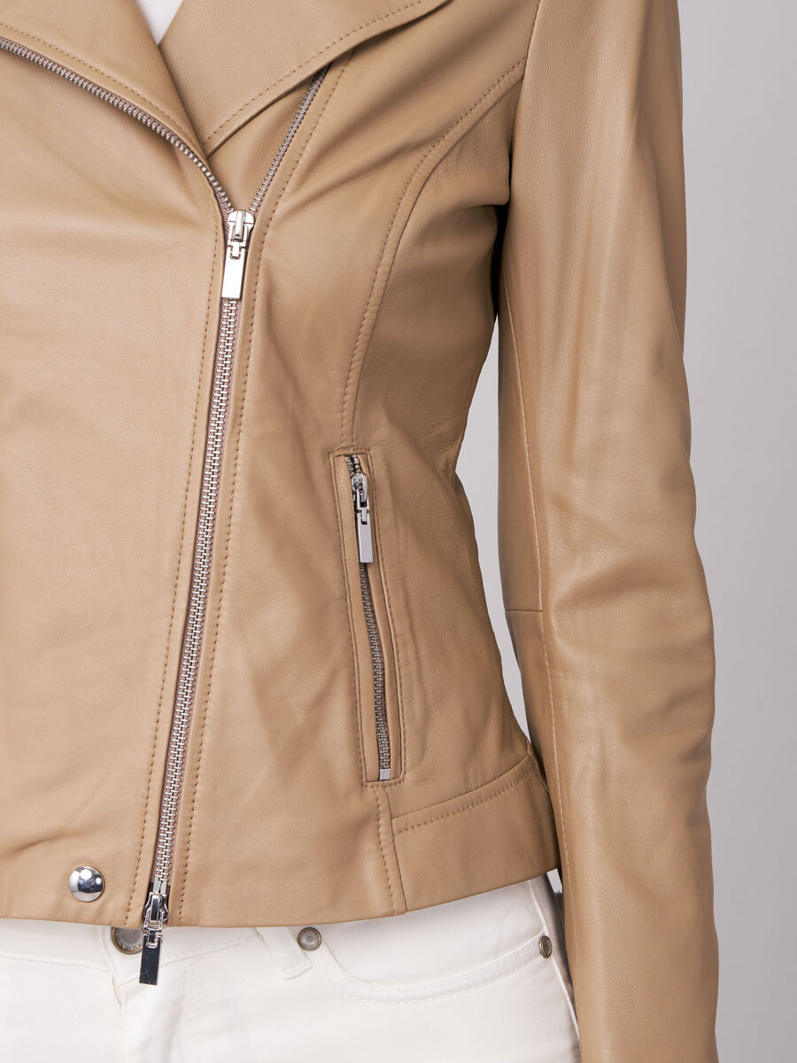 Leren bikerjas image number 2