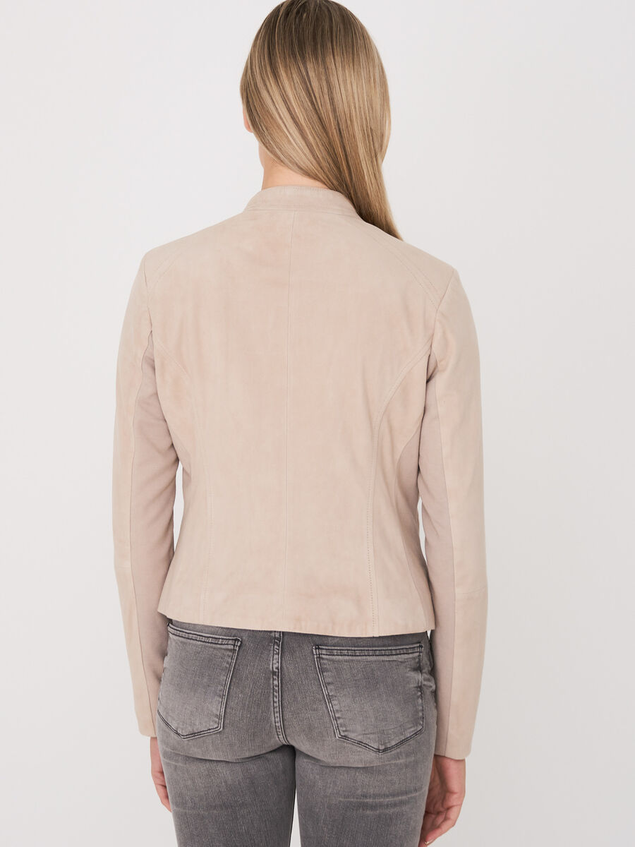 Veste courte en cuir velours image number 1