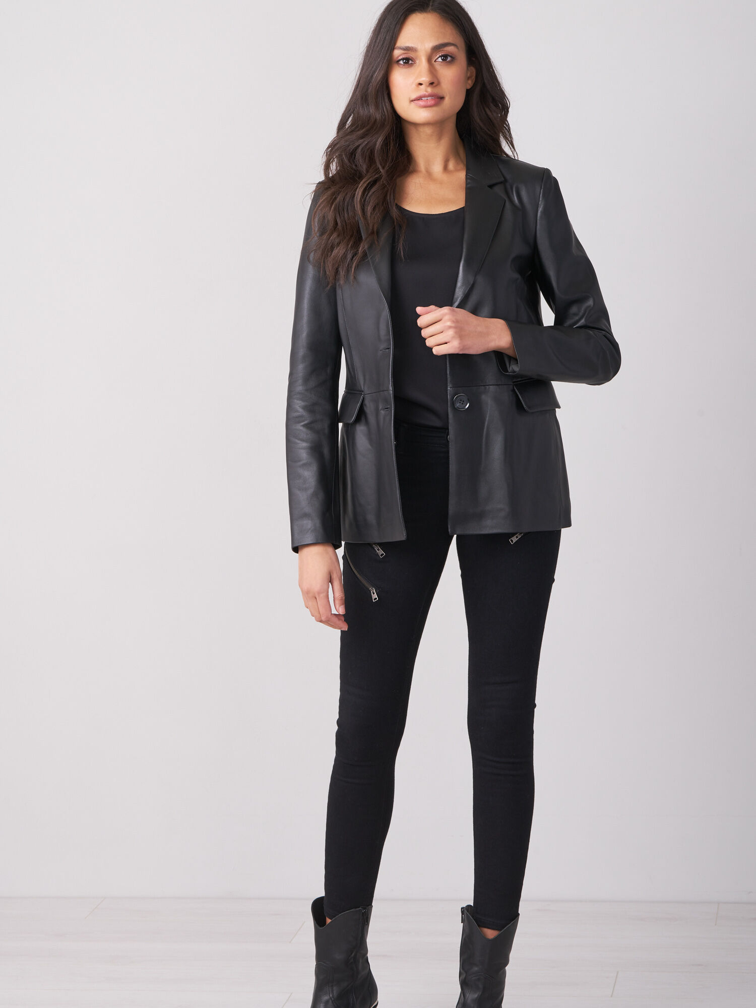 Leather blazer