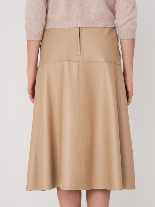 Leren A-lijn rok