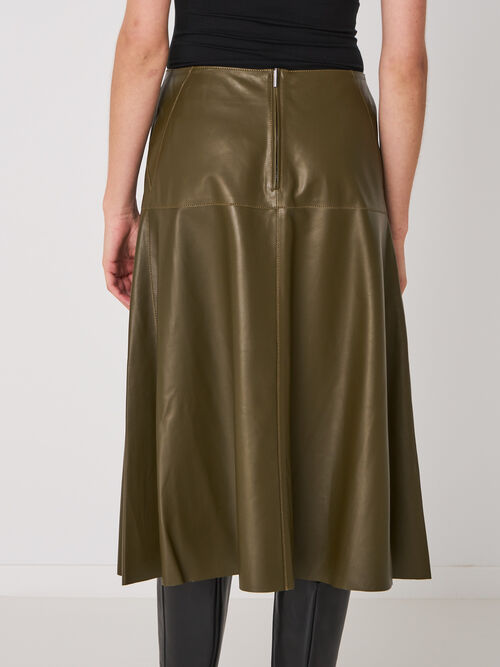Leren A-lijn rok