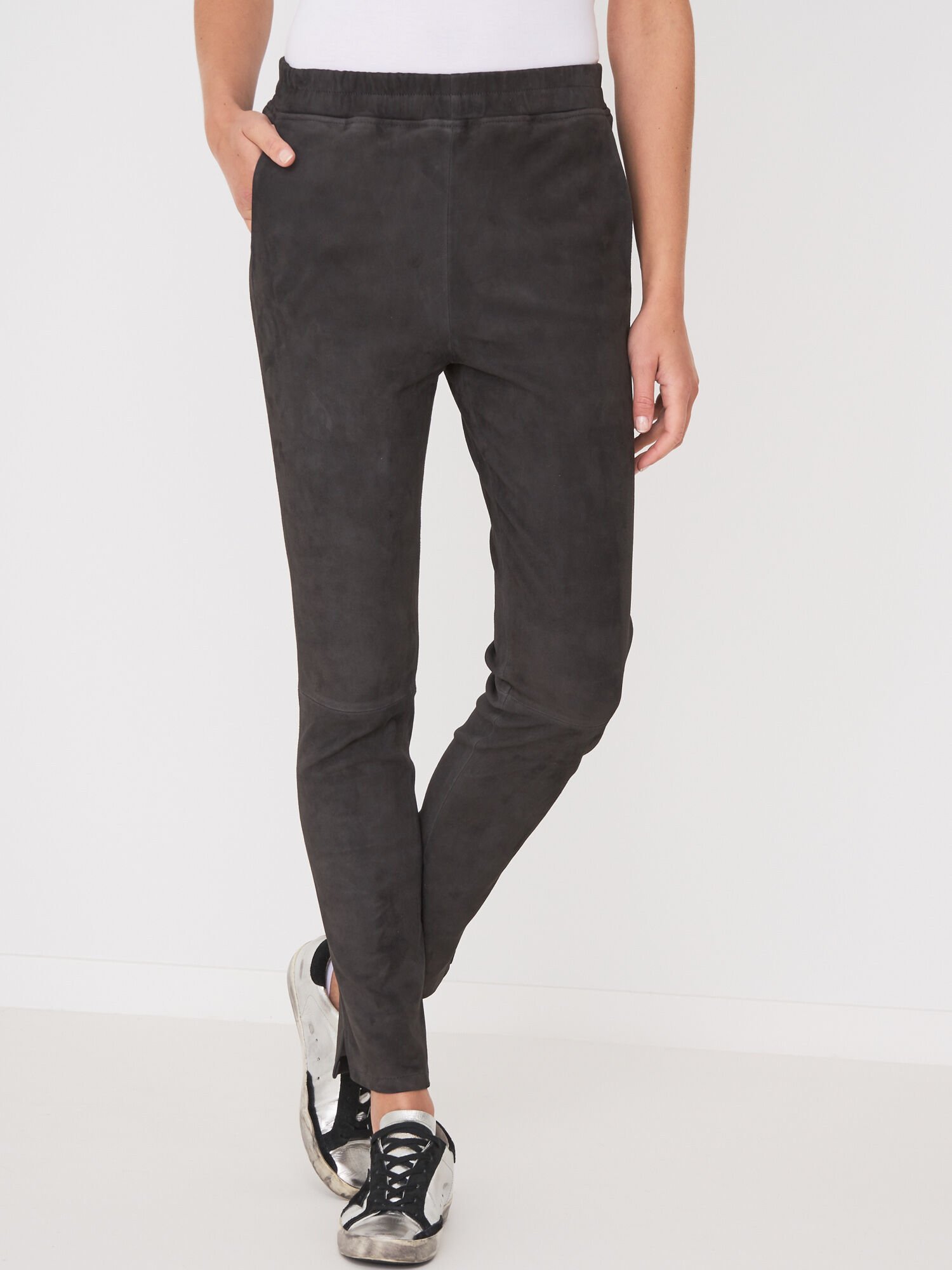 Suède dames broek