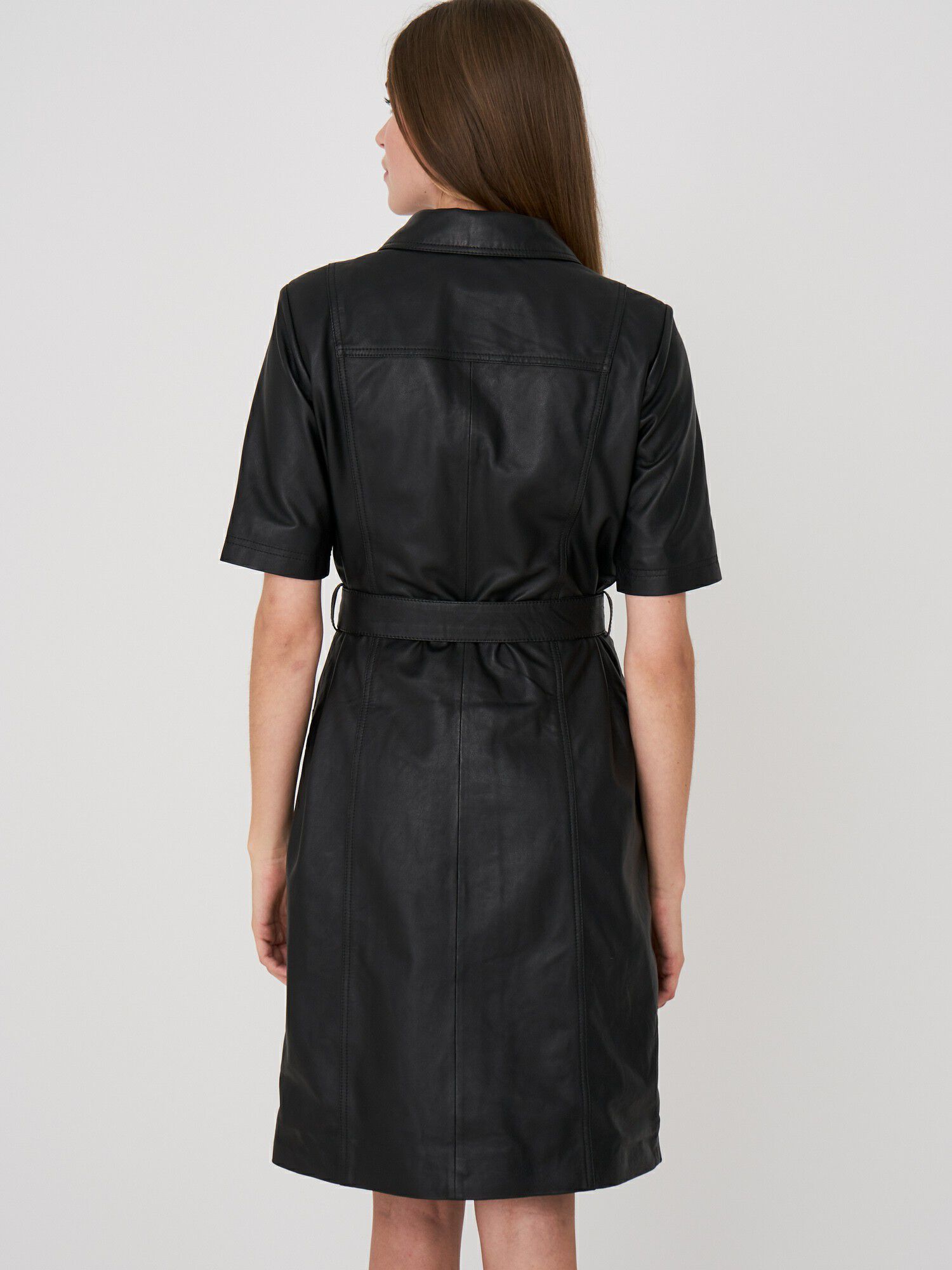 Chemise en cuir avec ceinture deals