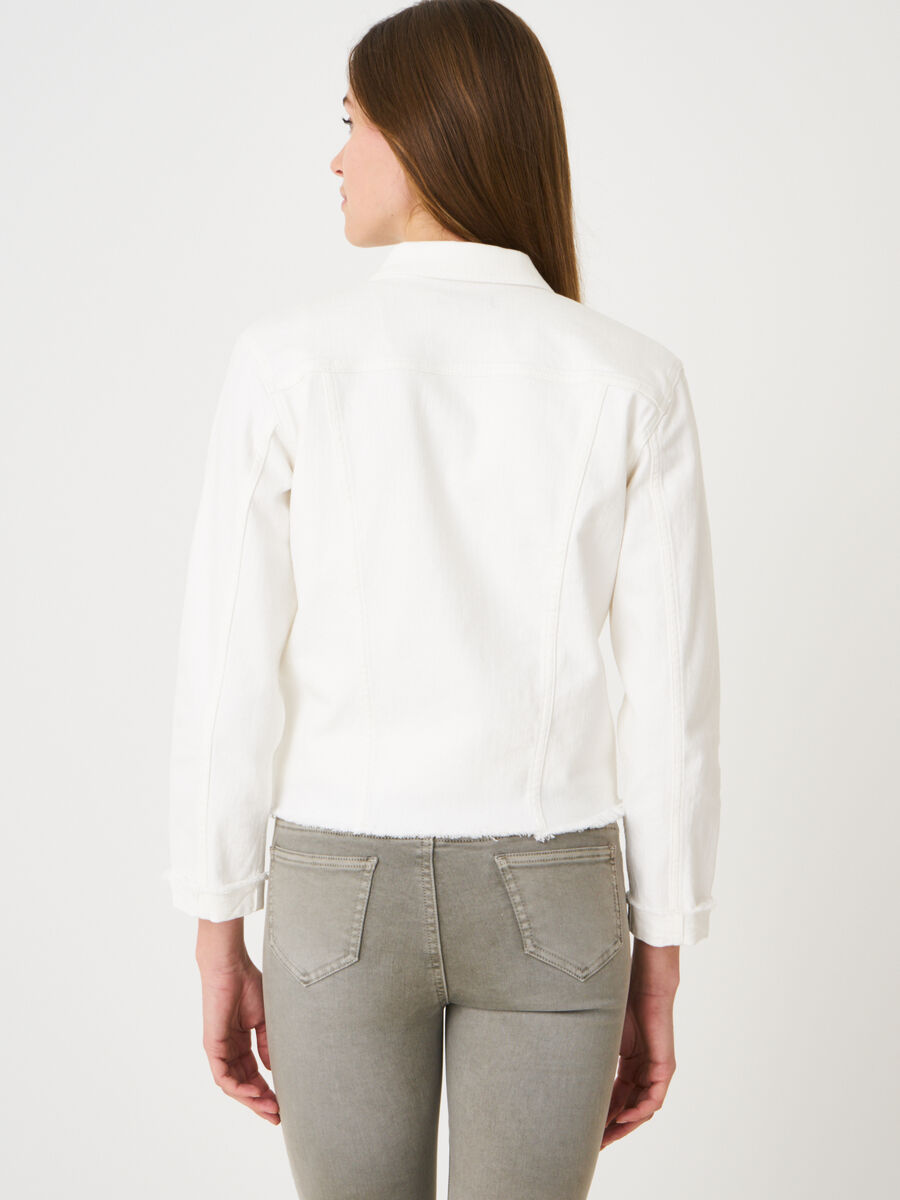 Veste &agrave; franges en denim image number 1