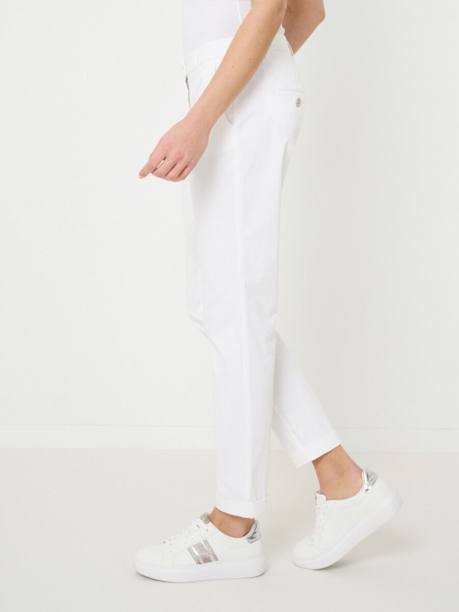 Basic stretch katoenen dames chino