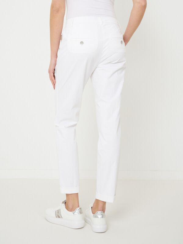 Basic stretch katoenen dames chino image number 1