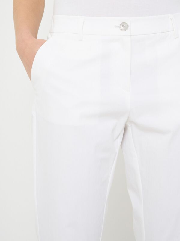 Basic stretch katoenen dames chino image number 2