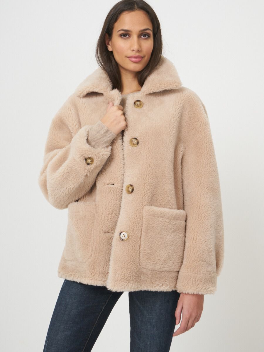 Women's Reversible faux shearling coat | REPEAT cashmere