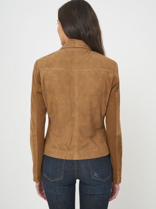 Wildlederjacke mit Rei&szlig;verschluss