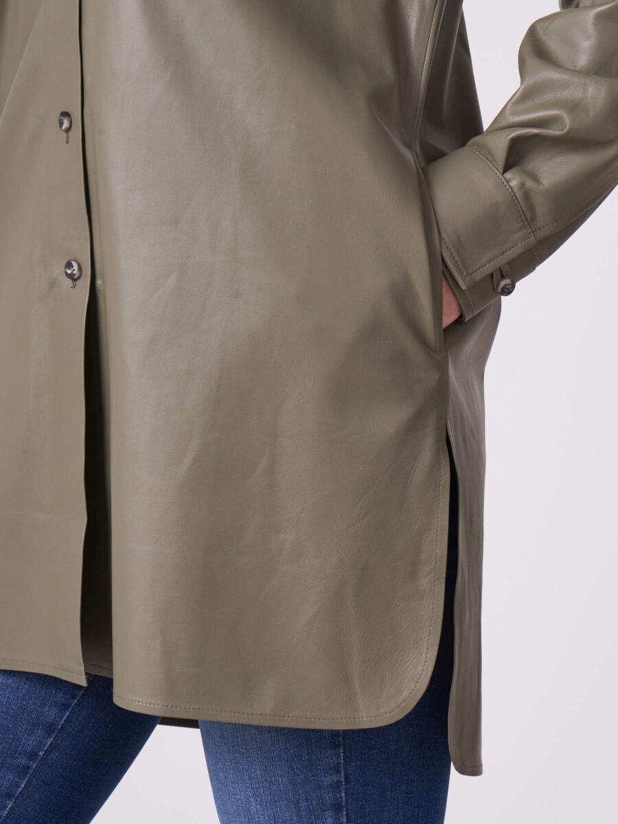 Lange Lederbluse image number 2