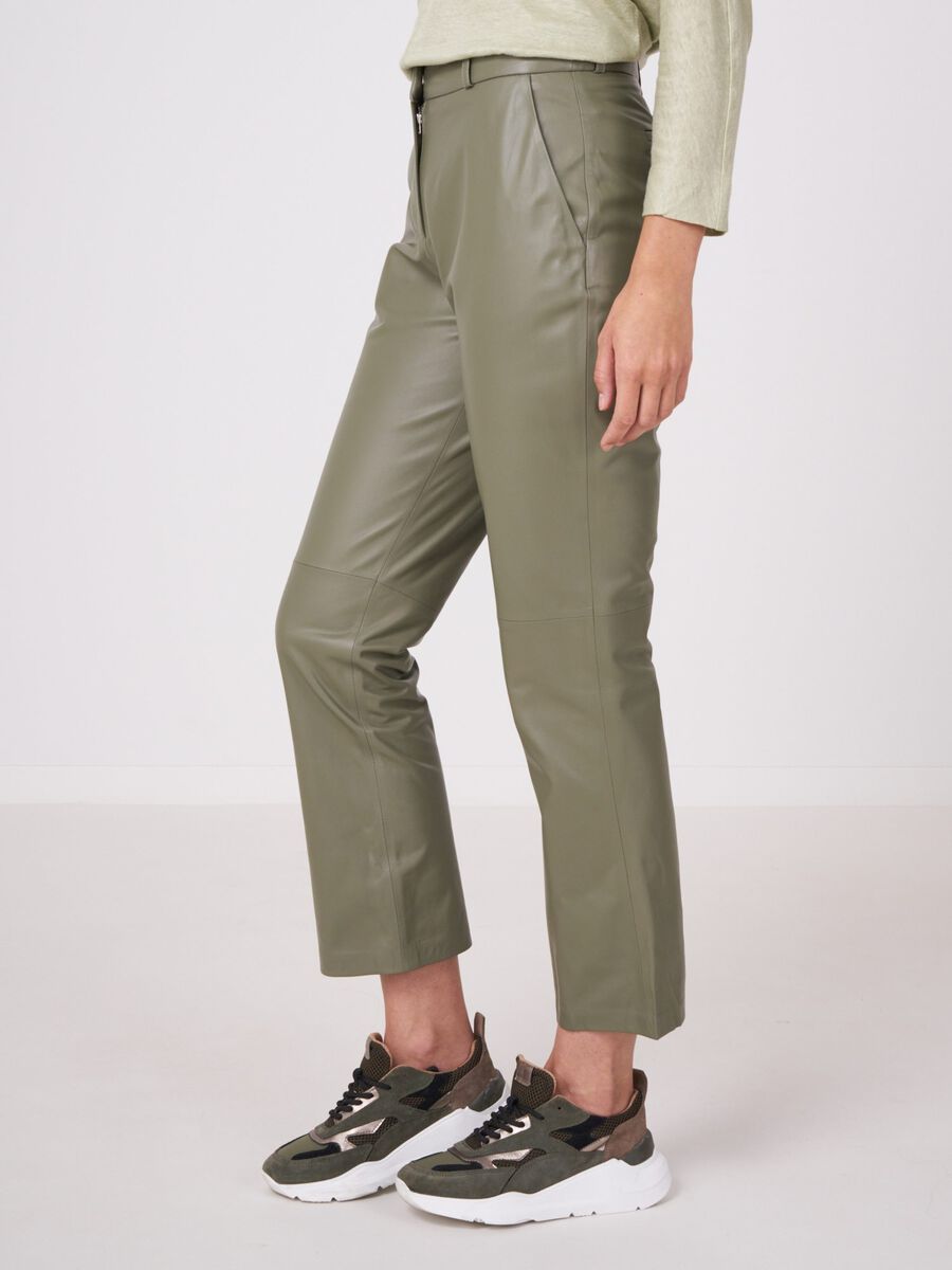 Wijde leren broek image number 2