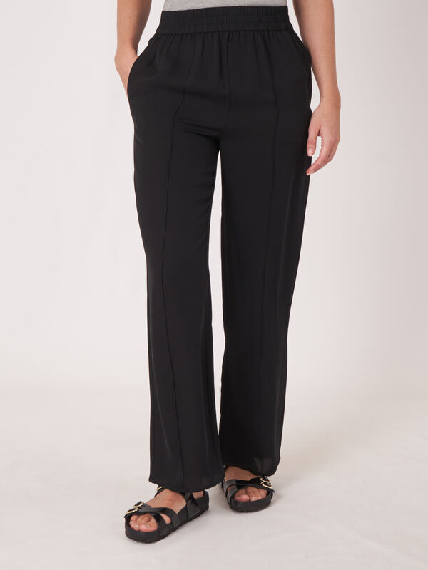 Loose fit silk pants image number 0
