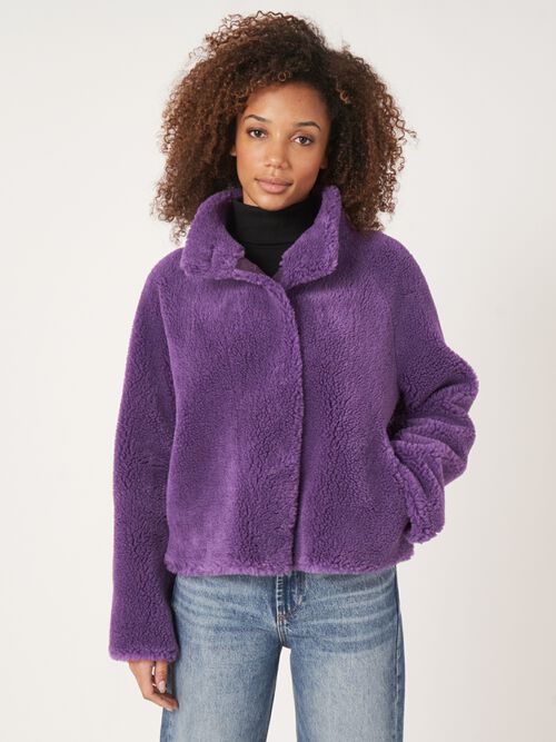 Blouson réversible en laine Teddy