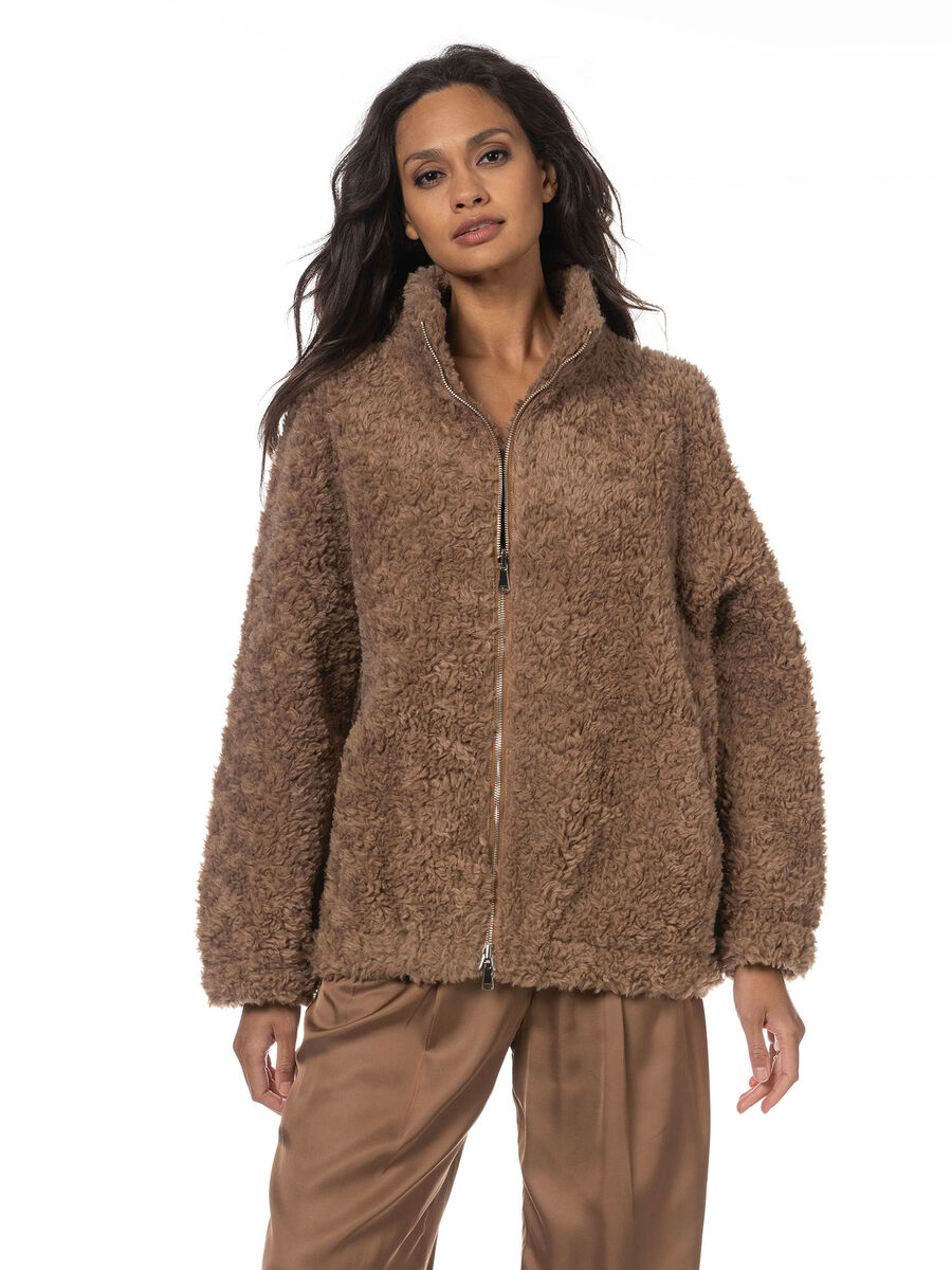 Teddy-Wendejacke mit Zwei-Wege-Reißverschluss image number 2