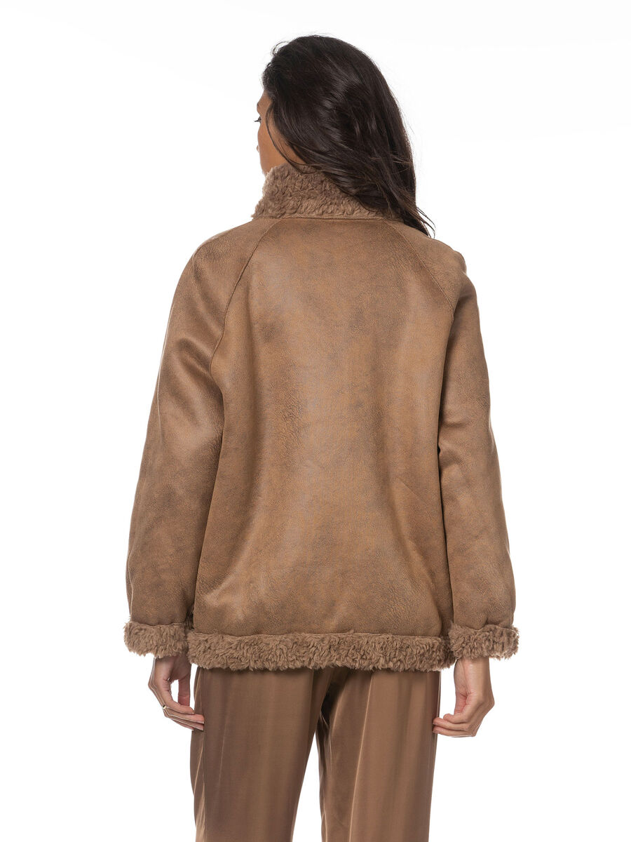 Teddy-Wendejacke mit Zwei-Wege-Reißverschluss image number 4