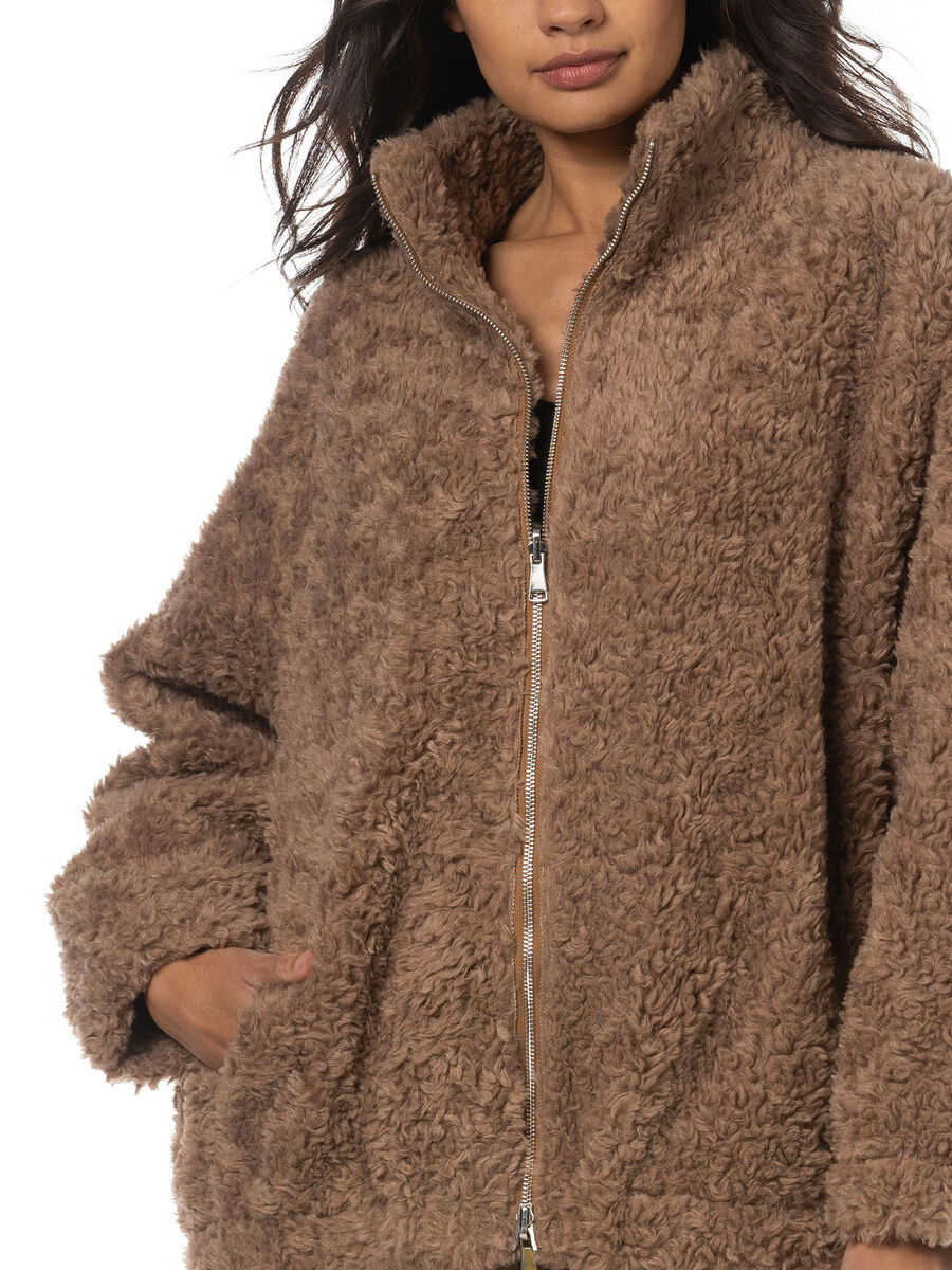 Teddy-Wendejacke mit Zwei-Wege-Reißverschluss image number 5