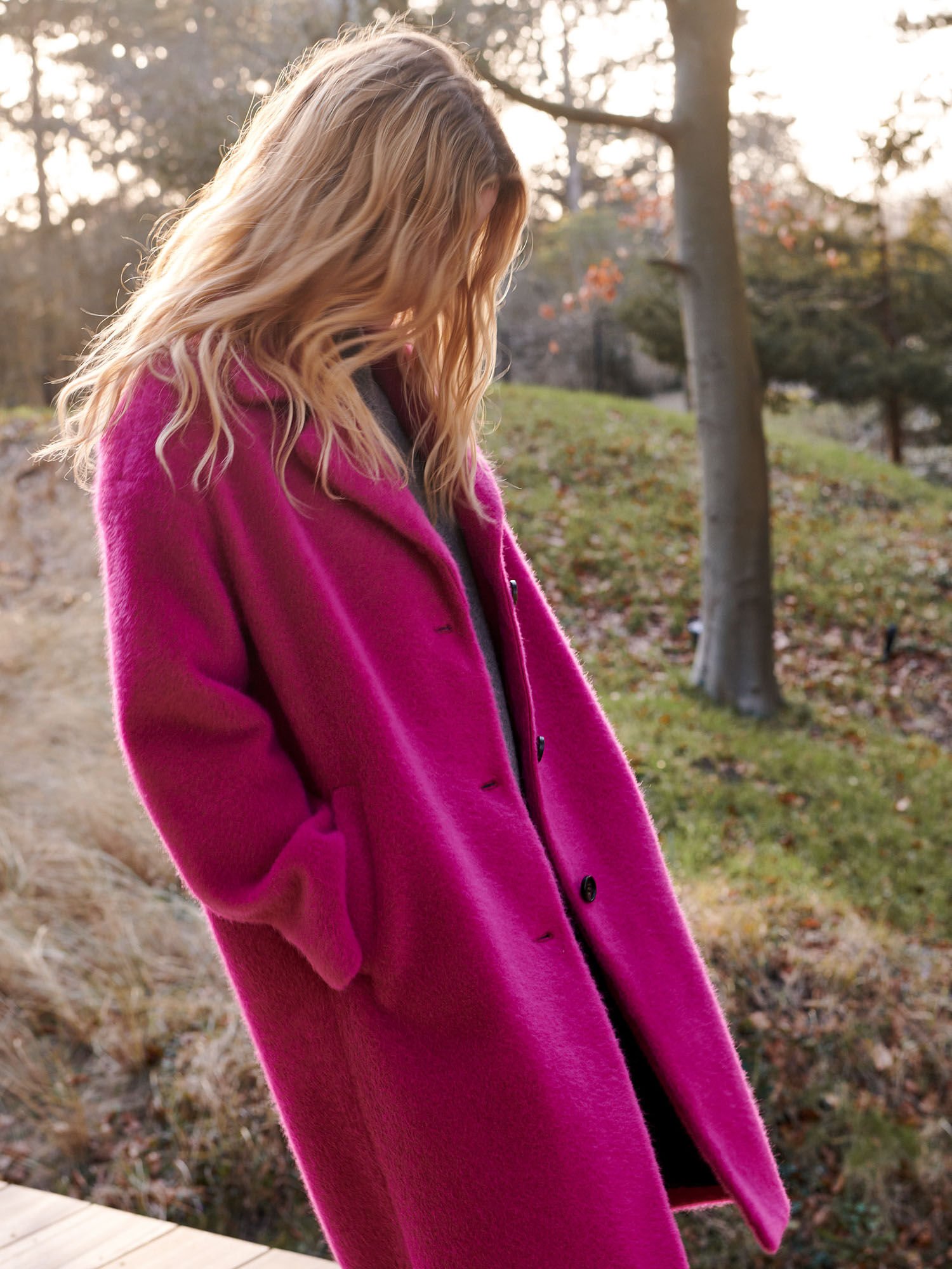 Le manteau feutré un bouton, Only, Manteaux en laine pour Femme  Automne-Hiver 2019