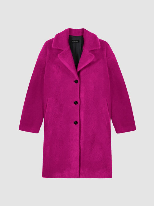 Wool blend button coat