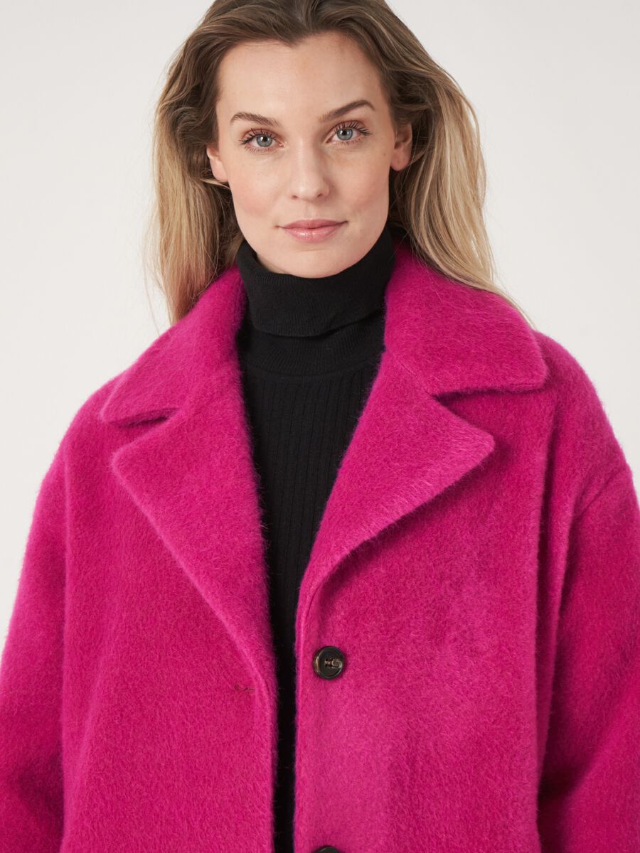 Mantel aus Wollmischung mit Knöpfen image number 4