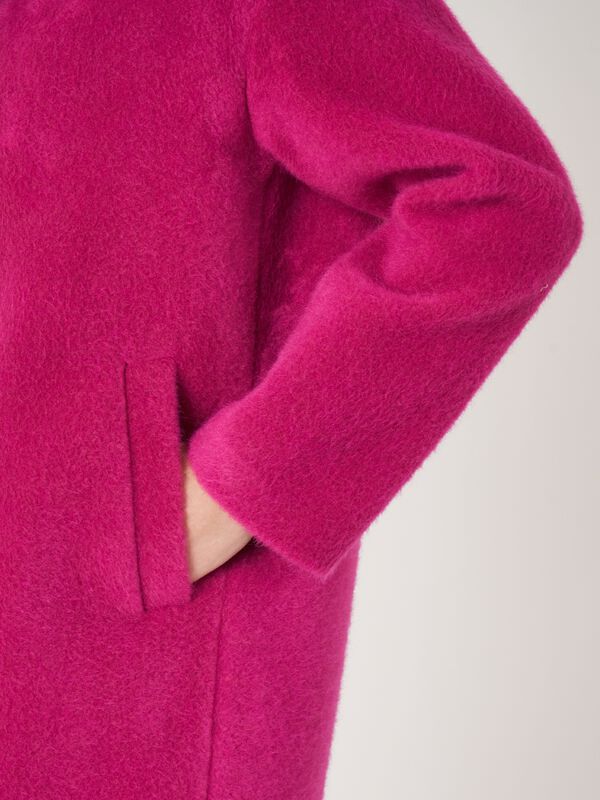 Mantel aus Wollmischung mit Knöpfen image number 5