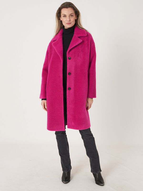 Mantel aus Wollmischung mit Knöpfen image number 7