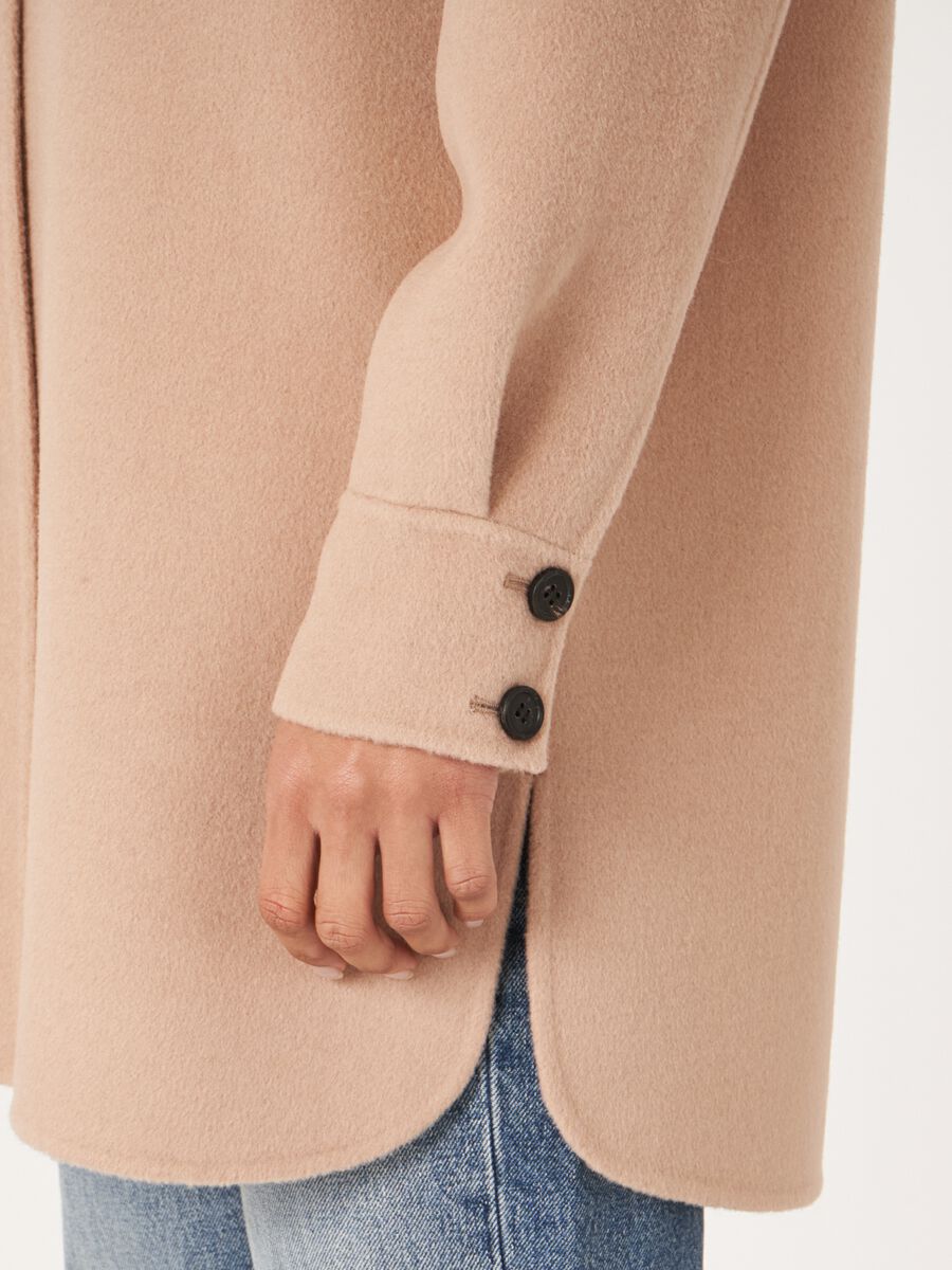 Overhemdjas van wolmix met knopen image number 6