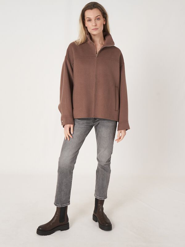 Overhemd jas met dubbele rits image number 6