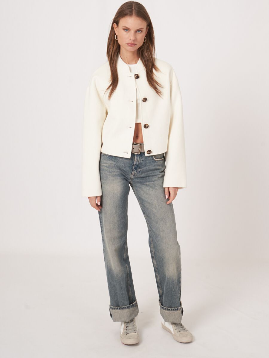 Kort jasje van wolmix image number 4