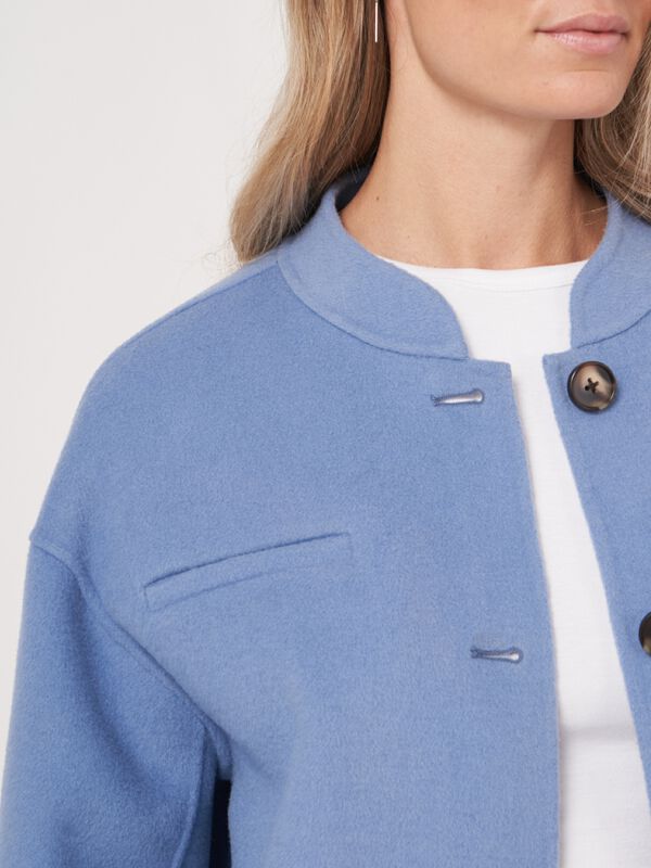 Cropped wool blend jacket image number 3