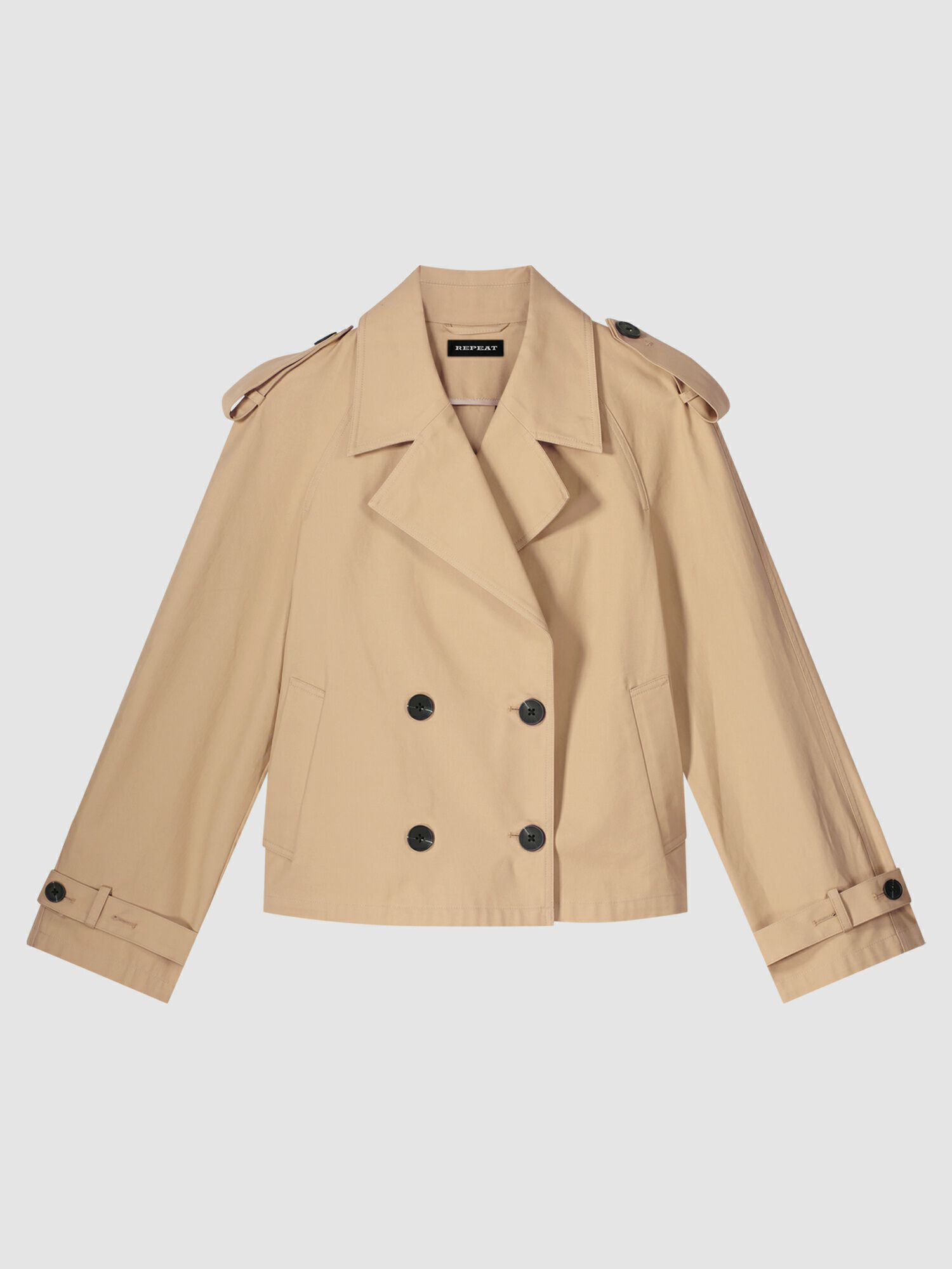 Cropped trench jacket