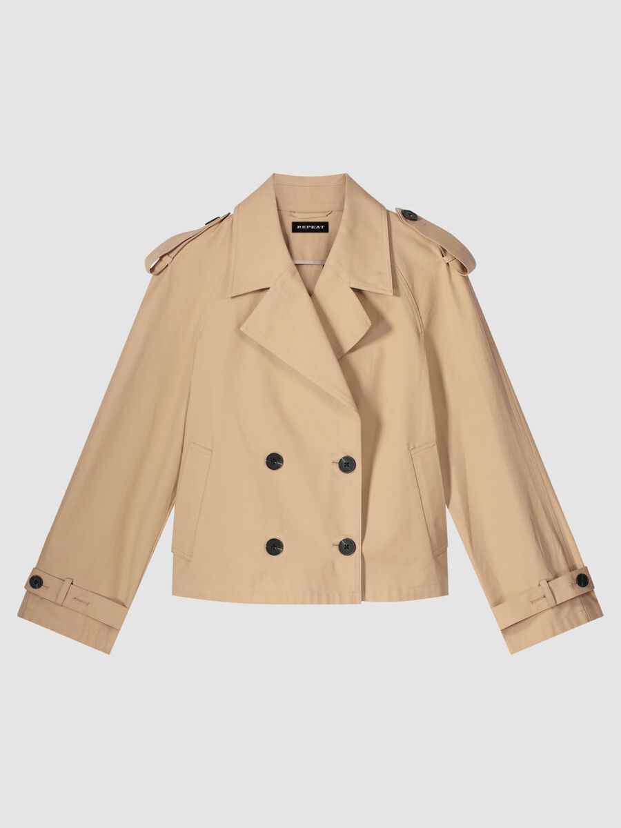 Cropped trench jacket image number 0