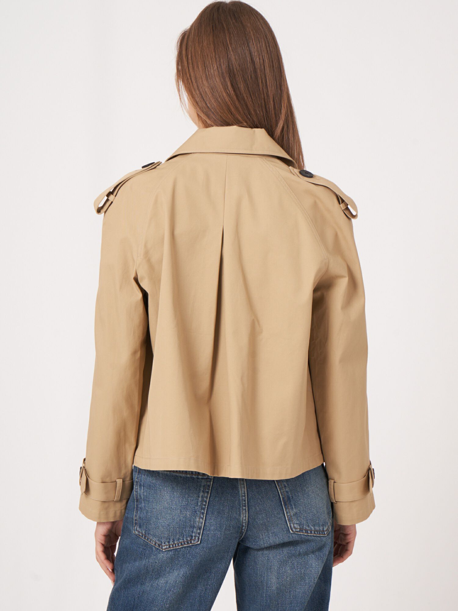 Women's Cropped trench jacket | REPEAT cashmere