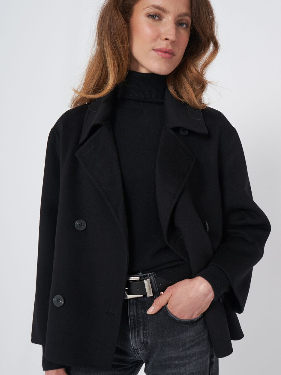 Kurzer Trenchcoat aus Wollmischung image number 1