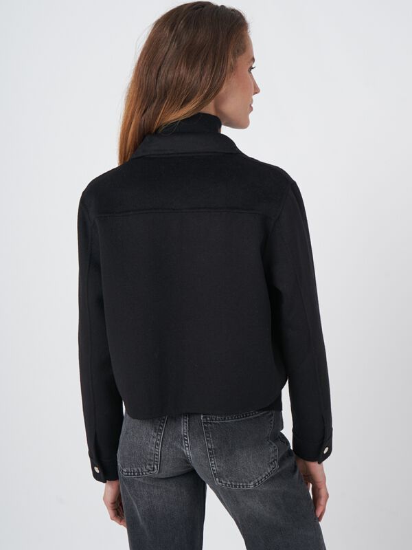 Korte jas van wolmix image number 4