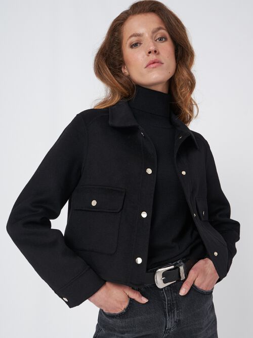 Korte jas van wolmix