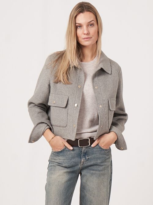 Korte jas van wolmix