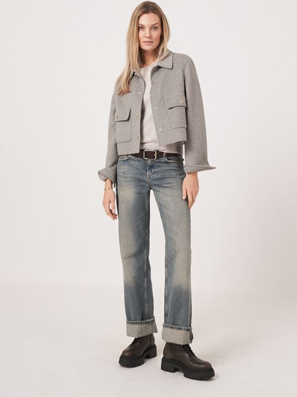 Kurzer Mantel aus Wollmischgewebe image number 5