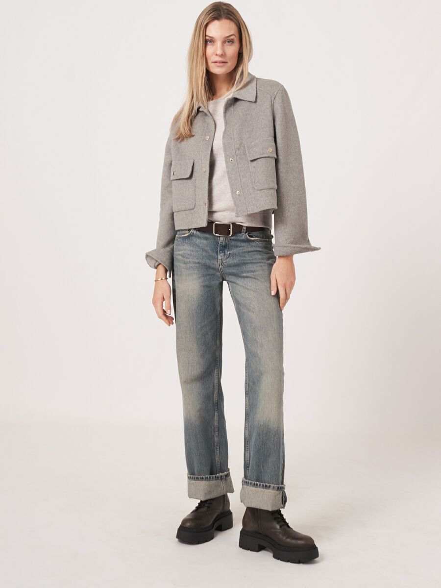 Korte jas van wolmix image number 5