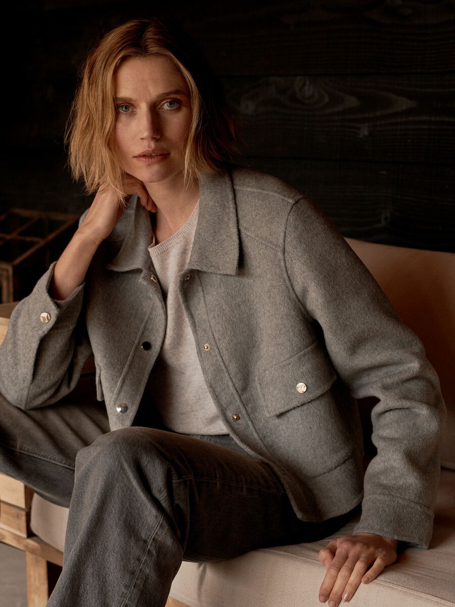 Korte jas van wolmix image number 6