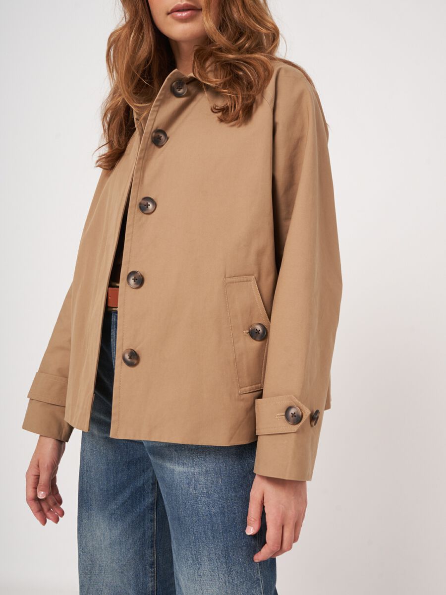 Baumwolljacke mit Knöpfen und Hemdkragen image number 10