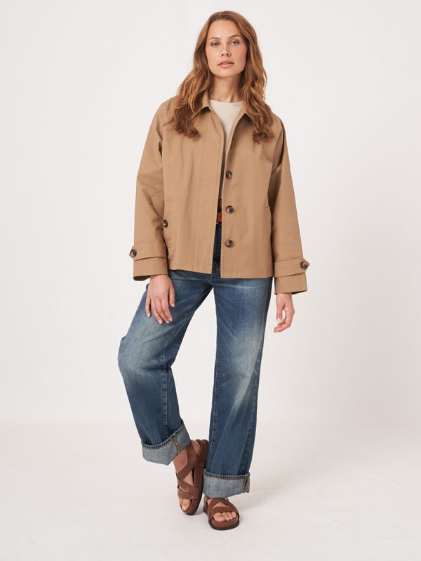 Baumwolljacke mit Kn&ouml;pfen und Hemdkragen image number 12