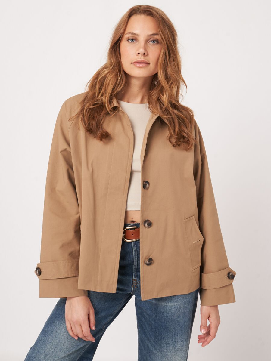 Baumwolljacke mit Knöpfen und Hemdkragen image number 6