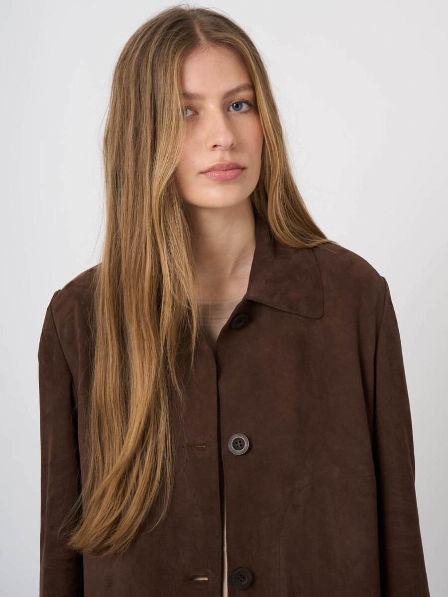 Soft Goat Suede Shirt Jacket image number 4